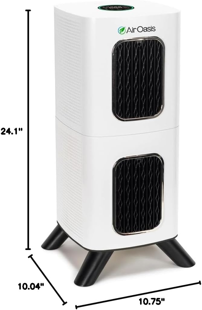 Air Oasis iAdaptAir 2.0 H13 HEPA Filter Air Purifier Reduces 99% of Viruses