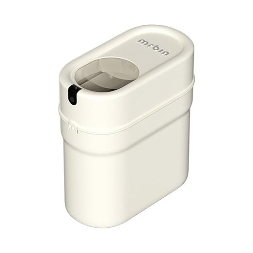 MRBIN Slim Pull Out Automatic Bagging Bathroom Trash Can, 10L/2.6gal Touchless