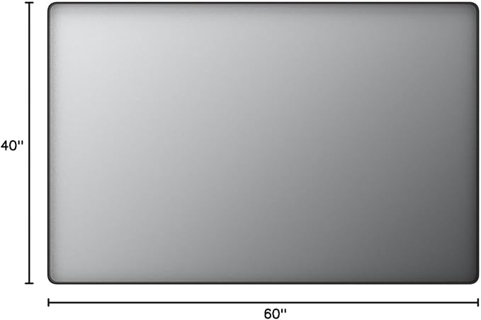 LOAAO 60X40 Inch Black Metal Framed Bathroom Mirror