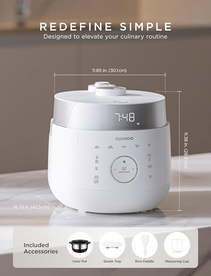 CUCKOO Twin Pressure Rice Cooker 10-Cup Uncooked / 20-Cup Cooked
