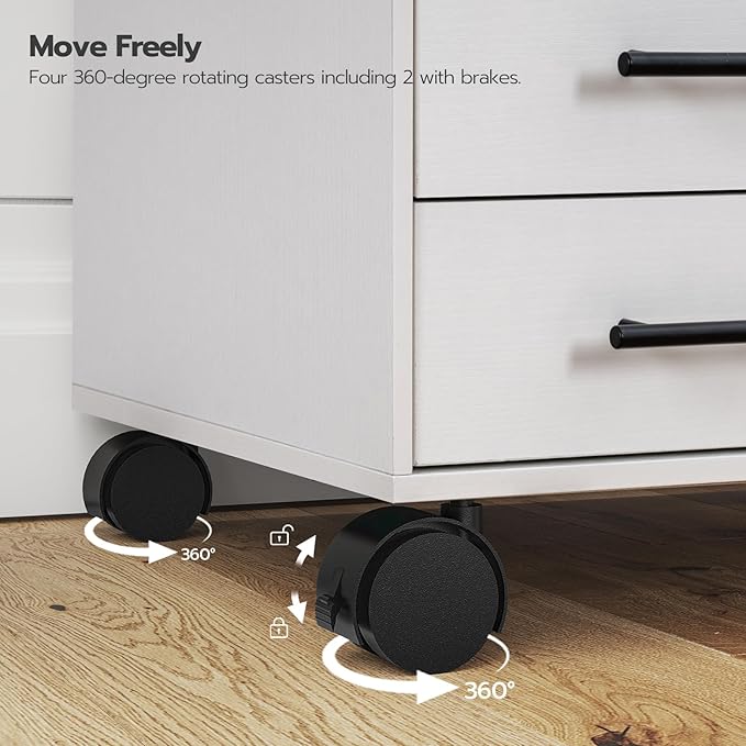 HOOBRO 7-Drawer File Cabinet, Wooden Office Cabinet