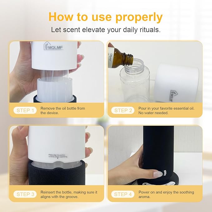 Hotel Collection Diffuser Machine, Fabric-Wrapped Design, Candlelight