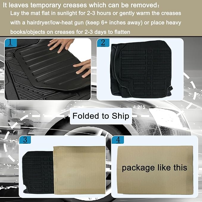 CRV Floor Mats Compatible with 2007-2011 Honda CR-V,All Weather Protection Waterproof Durable Anti-Slip Odorless Custom-fit TPE Floor Liner Front and Rear Row Set
