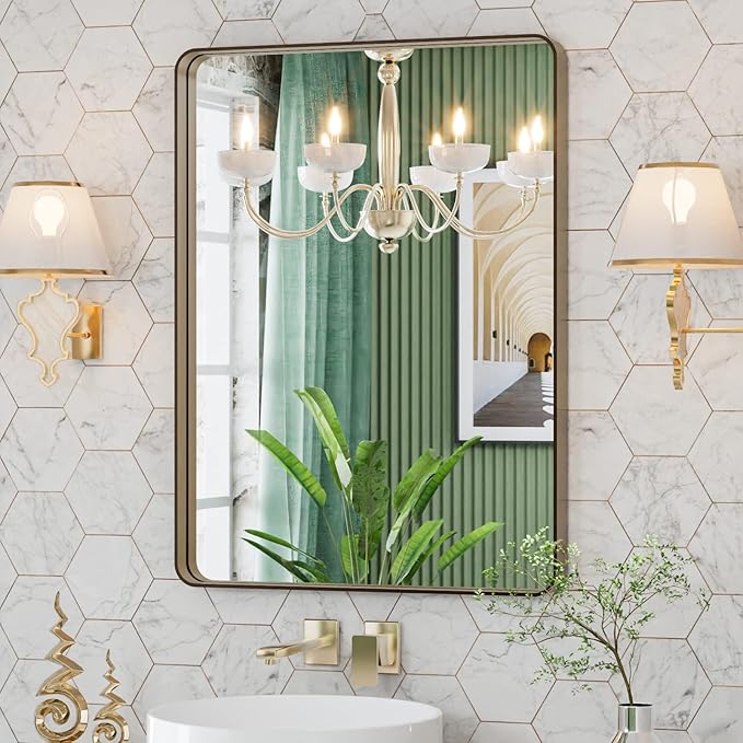 LOAAO 22”X30” Bronze Bathroom Mirrors