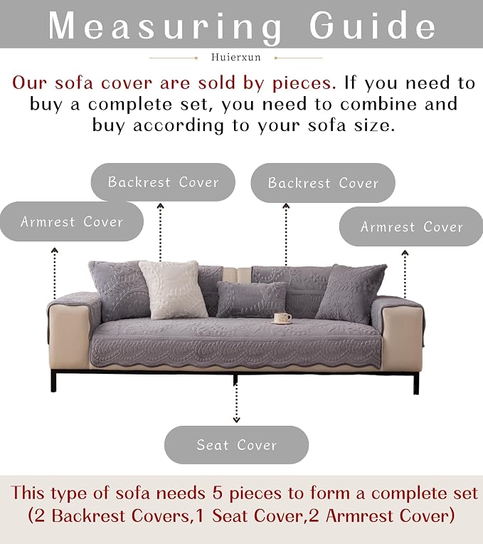 Grey Fuzzy Rabbit Plush Sofa Cover Cozy Warm Sofa Couch Covers with 3D Jacquard Leaf Pattern Non-Slip Easy-to-Install Shaggy Sofa Slipcover Prefect for Kids Dogs Cats Cats(Grey,36"x28")