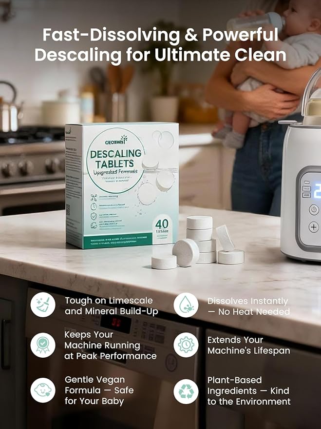GROWNSY Descaling Tablets for Bottle Warmer & Sterilizer, Daily Essential