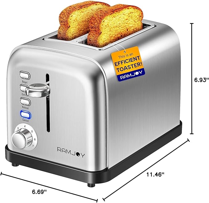 Toaster 2 Slice, Extra Wide Slot Toaster