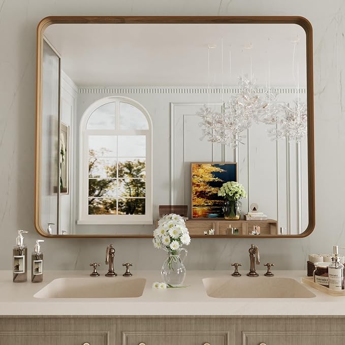 LOAAO 40X32 Inch Bathroom Mirror