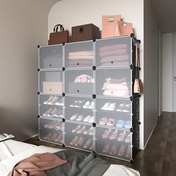 ROJASOP Portable 8-Tier Shoe Cabinet