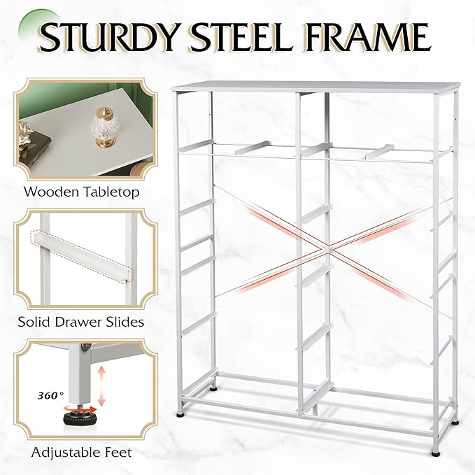 WLIVE Tall White Dresser for Bedroom