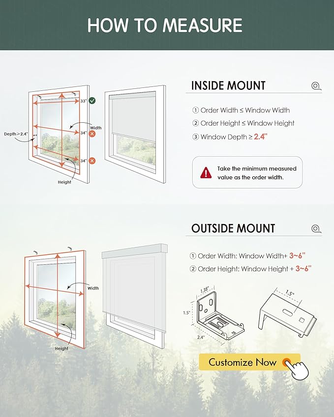 Yoolax Motorized Blinds with Remote, Waterproof Smart Blinds