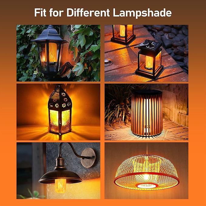 Vicstone Upgraded LED Flame Light Bulbs Christmas Decorations, 4-Mode