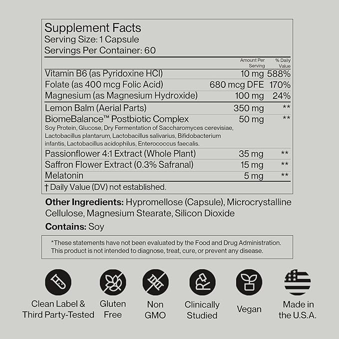 SecondKind Mood Balance – Saffron & Postbiotic Supplement