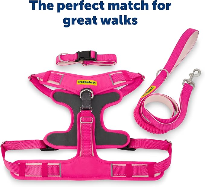 PetSafe Easy Walk Comfort No Pull Dog Harness, Pink, Small | Stops Pulling on First Use with Front Martingale Loop, Full-Body Padding, 5-Point Adjustable Fit