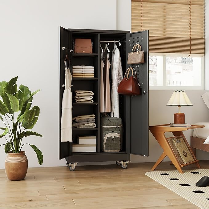 SUXXAN Broom Closet Storage Cabinet