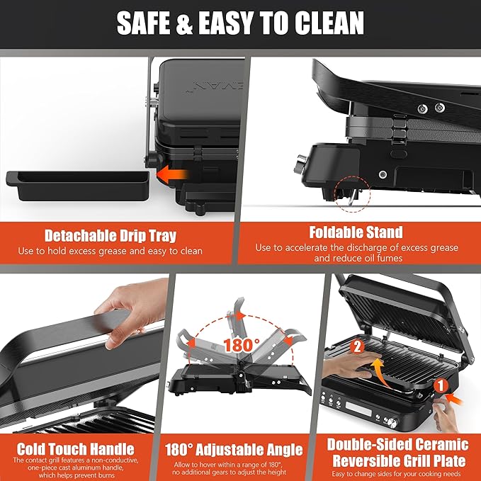 CATTLEMAN Panini Grill Press Sandwich Maker