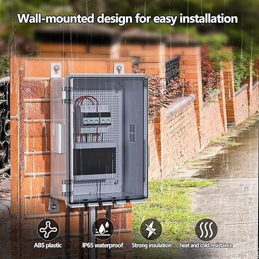 ABS Electrical Junction Box, Ventilated Design, Cable Grommets, IP65 Waterproof