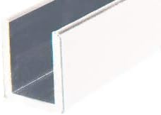 Brixwell SDCD38W-CCP72-XCP5 White 3/8" Fixed Panel Shower Door Deep U-Channel