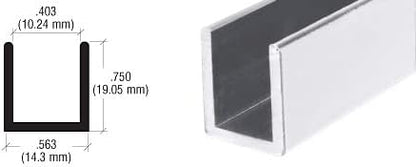 Brixwell SDCD3812BA-CCP18-XCP5 Brite Anodized Frameless Shower Door Aluminum