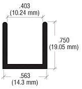 Brixwell SDCD38BGA-R2 Brite Gold Anodized 3/8" Fixed Panel Shower Door Deep