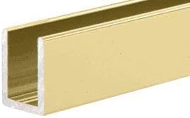 Brixwell SDCD38SB-CCP23-XCP5 Satin Brass 3/8" Fixed Panel Shower Door Deep