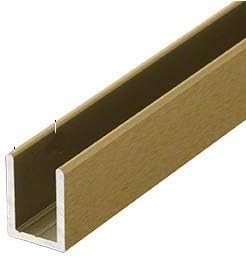 Brixwell SDCD38ABRS-CCP24-XCP25 Antique Brass 3/8" Fixed Panel Shower Door Deep