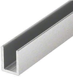 Brixwell SDCD38BS-CCP24-XCP10 Brushed Stainless 3/8" Fixed Panel Shower Door