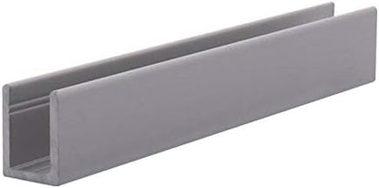 Brixwell SDCD38A-XCP50 Satin Anodized 3/8" Fixed Panel Shower Door Deep