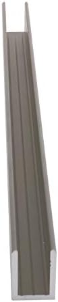 Brixwell SDCD38GM-CCP48 Gun Metal 3/8" Fixed Panel Shower Door Deep U-Channel