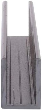 Brixwell SDCD38BL-CCP24-XCP10 Black 3/8" Fixed Panel Shower Door Deep U-Channel