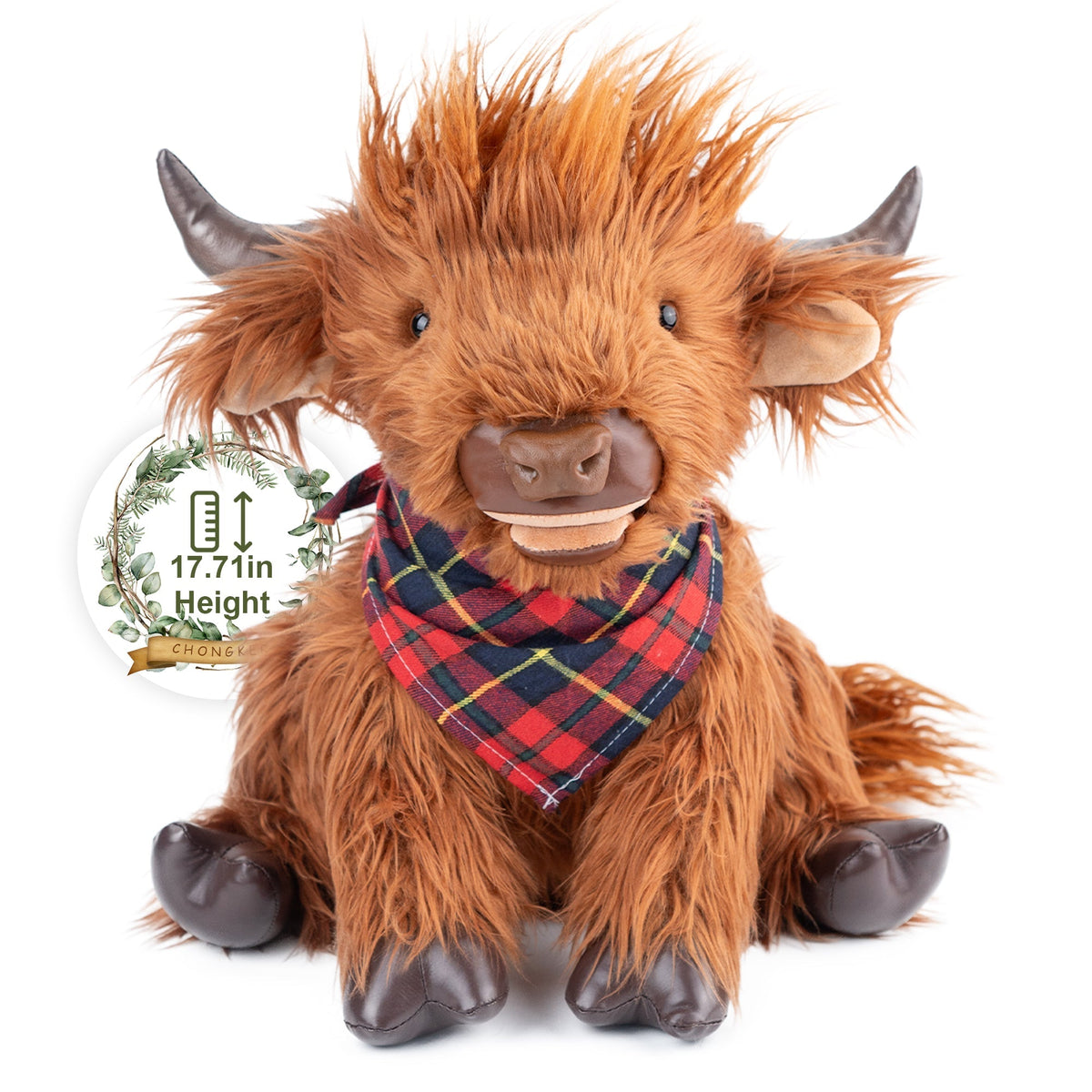 Highland Cow Plush – Weighted Toy for Kids & Adults