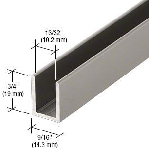 Brixwell SDCD38SN-CCP23-XCP25 Satin Nickel 3/8" Fixed Panel Shower Door Deep