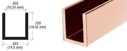 Brixwell SDCD38PC0-CCP18 Polished Copper 3/8" Fixed Panel Shower Door Deep
