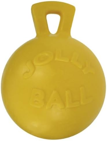 Jolly Pets Tug-n-Toss Dog Toy Ball with Handle, 8 Inches/Large, Blue