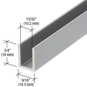Brixwell SDCD38A-CCP72-XCP10 Satin Anodized 3/8" Fixed Panel Shower Door Deep