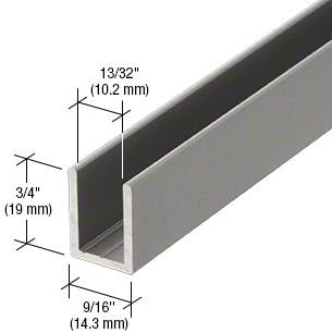 Brixwell SDCD38AB-CCP12-XCP10 Brushed Anodized 3/8" Fixed Panel Shower Door