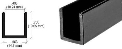 Brixwell SDCD38GM-CCP18-XCP5 Gun Metal 3/8" Fixed Panel Shower Door Deep