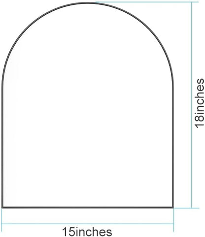 15x18 Inch Compact Black Arched Mirror Perfect