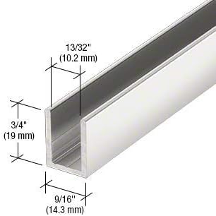 Brixwell SDCD38PS-CCP24-XCP5 Polished Stainless 3/8" Fixed Panel Shower Door