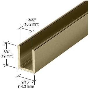 Brixwell SDCD38BBRZ-CCP12-XCP5 Brushed Bronze 3/8" Fixed Panel Shower Door Deep