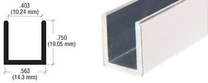 Brixwell SDCD38AB-CCP23-XCP25 Brushed Anodized 3/8" Fixed Panel Shower Door