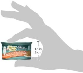 Purina Fancy Feast Wet Cat Food Medleys Shredded White Meat Chicken Fare With Spinach in Savory Cat Food Broth - (Pack of 24) 3 oz. Cans