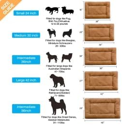 Dog Crate Pad Washable Dog Bed for Crate Small Cozy Mat 24-Inch Camel | Ultra Soft Kennel Pad,Anti-Slip Bottom,Fits for Most Metal Crates,Comfortable Sleeping Pet Mat