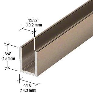 Brixwell SDCD38BBRZ-CCP24-XCP5 Brushed Bronze 3/8" Fixed Panel Shower Door Deep