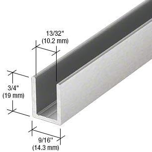 Brixwell SDCD38BS-XCP5 Brushed Stainless 3/8" Fixed Panel Shower Door Deep