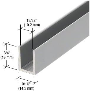 Brixwell SDCD3812A-XCP5 Satin Anodized Frameless Shower Door Aluminum Deep