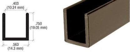 Brixwell SDCD380RB-XCP5 Oil Rubbed Bronze 3/8" Fixed Panel Shower Door Deep