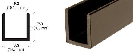 Brixwell SDCD380RB-CCP72-XCP10 Oil Rubbed Bronze 3/8" Fixed Panel Shower Door