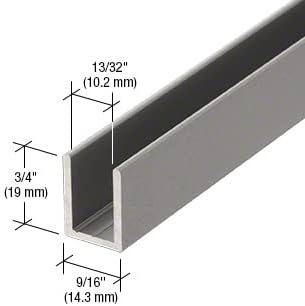Brixwell SDCD38AB-CCP72-XCP10 Brushed Anodized 3/8" Fixed Panel Shower Door