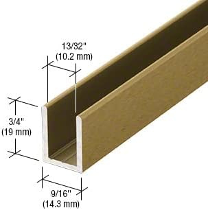 Brixwell SDCD38ABRS-XCP5 Antique Brass 3/8" Fixed Panel Shower Door Deep